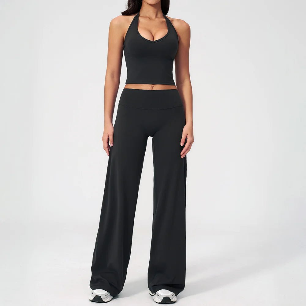 CIYING Women High Waisted Wide Leg Yoga Pants and Crop Top Set Custom Wide Leg Yoga Pants Vest Crop Top Casual Pants Set - FATAONCIYING Women High Waisted Wide Leg Yoga Pants and Crop Top Set Custom Wide Leg Yoga Pants Vest Crop Top Casual Pants SetFitness FemmeFATAON