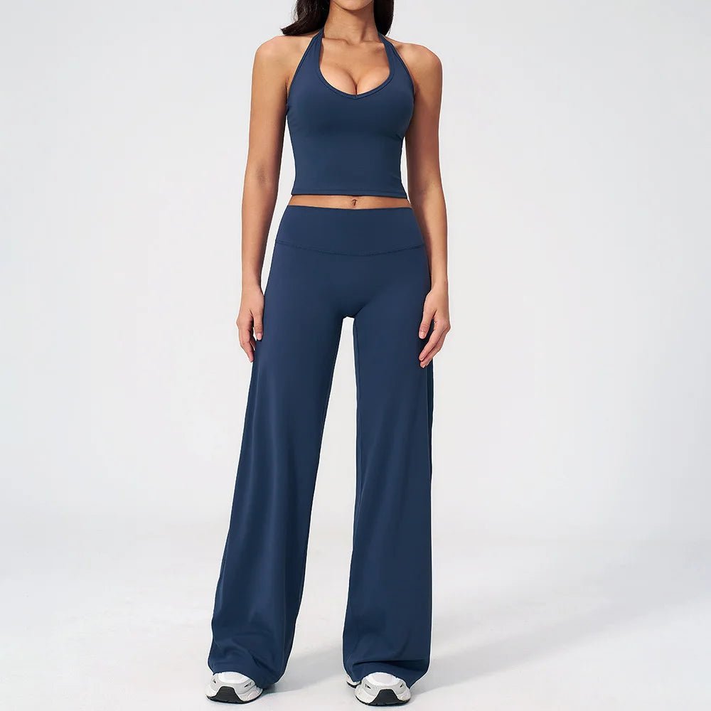 CIYING Women High Waisted Wide Leg Yoga Pants and Crop Top Set Custom Wide Leg Yoga Pants Vest Crop Top Casual Pants Set - FATAONCIYING Women High Waisted Wide Leg Yoga Pants and Crop Top Set Custom Wide Leg Yoga Pants Vest Crop Top Casual Pants SetFitness FemmeFATAON