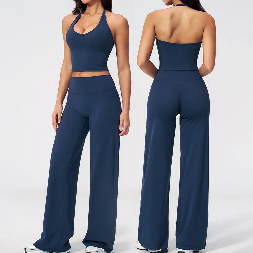 CIYING Women High Waisted Wide Leg Yoga Pants and Crop Top Set Custom Wide Leg Yoga Pants Vest Crop Top Casual Pants Set - FATAONCIYING Women High Waisted Wide Leg Yoga Pants and Crop Top Set Custom Wide Leg Yoga Pants Vest Crop Top Casual Pants SetFitness FemmeFATAON