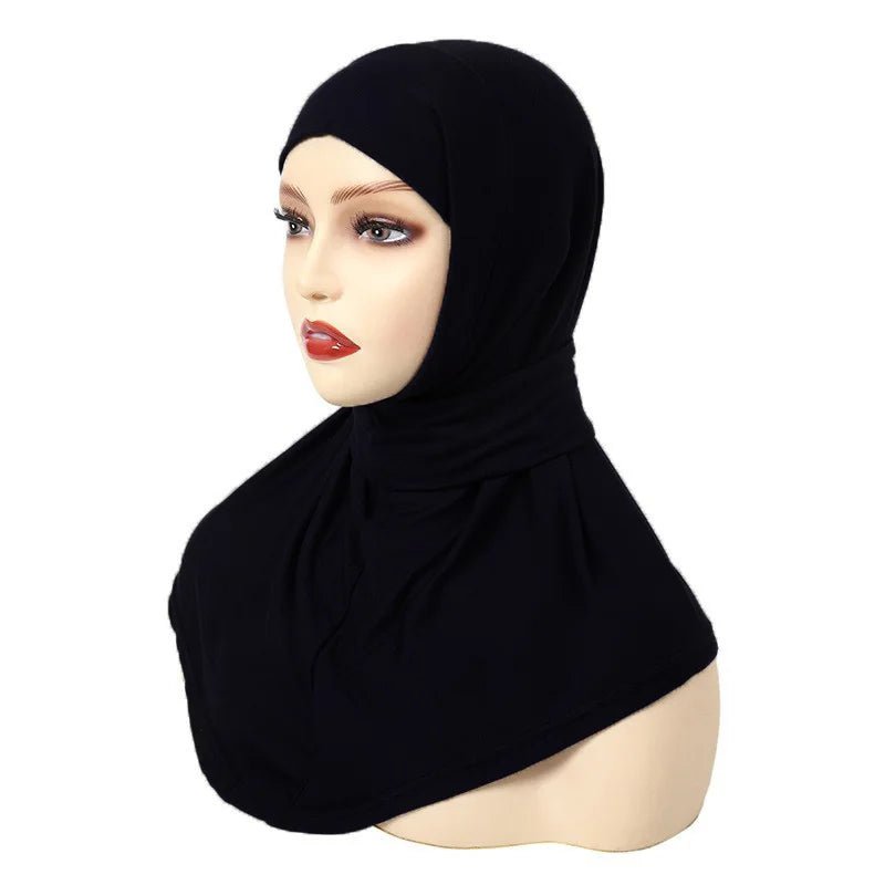 Classique Islam femmes prêt à porter Snap Fastener Hijabs pour femme couverture complète bandeau écharpe Turban casquettes Turbante Mujer - FATAONClassique Islam femmes prêt à porter Snap Fastener Hijabs pour femme couverture complète bandeau écharpe Turban casquettes Turbante MujerMode FemmeFATAON