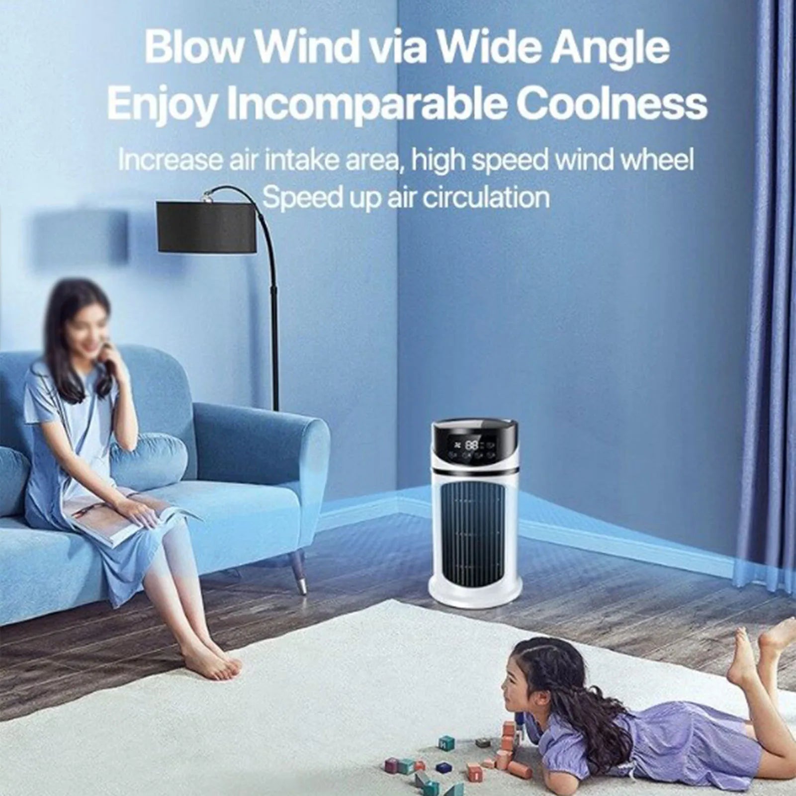 Climatiseur Portable, Mini climatiseur Mobile multifonction, ventilateur de refroidissement à eau pour le bureau et la maison - FATAONClimatiseur Portable, Mini climatiseur Mobile multifonction, ventilateur de refroidissement à eau pour le bureau et la maisonTechnologie IntelligenteFATAON