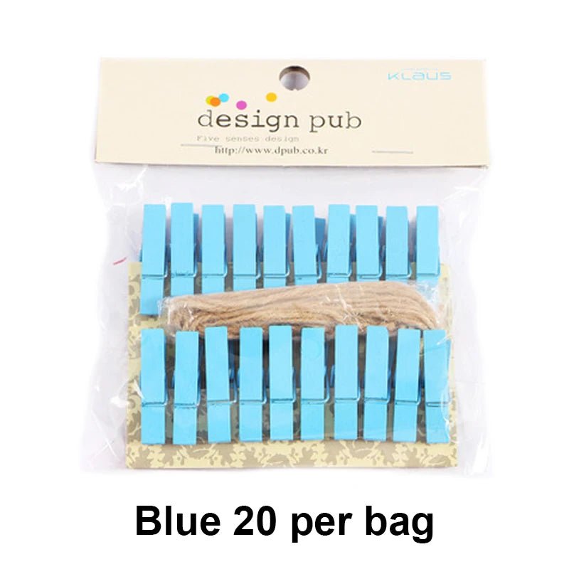 Clips photo colorés en bois suspendus petites cartes petite taille mini clips photo colful en bois pour feuilles DTY clips chevilles - FATAONClips photo colorés en bois suspendus petites cartes petite taille mini clips photo colful en bois pour feuilles DTY clips chevillesSolutions MaisonFATAON