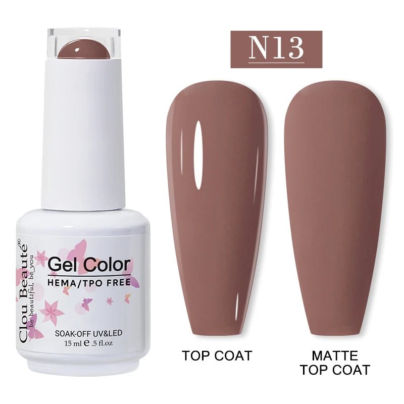 Clou Beaute 15ml HEMA TPO gratuit Gel Vernis à ongles Vernis Semi Permanent UV Nail Art Vernis Lakiery Hybrydowe manucure Gel Vernis - FATAONClou Beaute 15ml HEMA TPO gratuit Gel Vernis à ongles Vernis Semi Permanent UV Nail Art Vernis Lakiery Hybrydowe manucure Gel VernisBeauté femmeFATAON