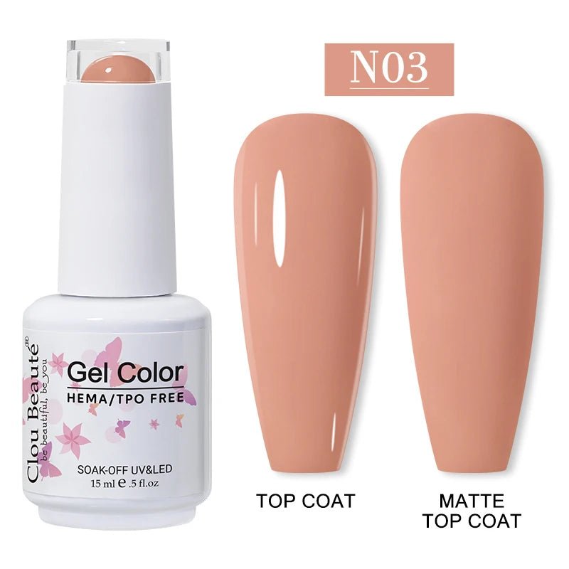 Clou Beaute 15ml HEMA TPO gratuit Gel Vernis à ongles Vernis Semi Permanent UV Nail Art Vernis Lakiery Hybrydowe manucure Gel Vernis - FATAONClou Beaute 15ml HEMA TPO gratuit Gel Vernis à ongles Vernis Semi Permanent UV Nail Art Vernis Lakiery Hybrydowe manucure Gel VernisBeauté femmeFATAON