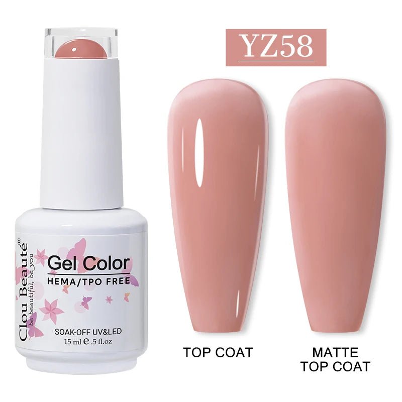 Clou Beaute 15ml HEMA TPO gratuit Gel Vernis à ongles Vernis Semi Permanent UV Nail Art Vernis Lakiery Hybrydowe manucure Gel Vernis - FATAONClou Beaute 15ml HEMA TPO gratuit Gel Vernis à ongles Vernis Semi Permanent UV Nail Art Vernis Lakiery Hybrydowe manucure Gel VernisBeauté femmeFATAON