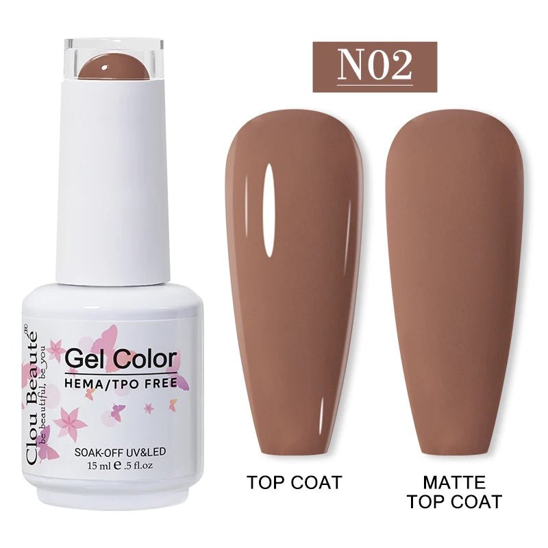 Clou Beaute 15ml HEMA TPO gratuit Gel Vernis à ongles Vernis Semi Permanent UV Nail Art Vernis Lakiery Hybrydowe manucure Gel Vernis - FATAONClou Beaute 15ml HEMA TPO gratuit Gel Vernis à ongles Vernis Semi Permanent UV Nail Art Vernis Lakiery Hybrydowe manucure Gel VernisBeauté femmeFATAON