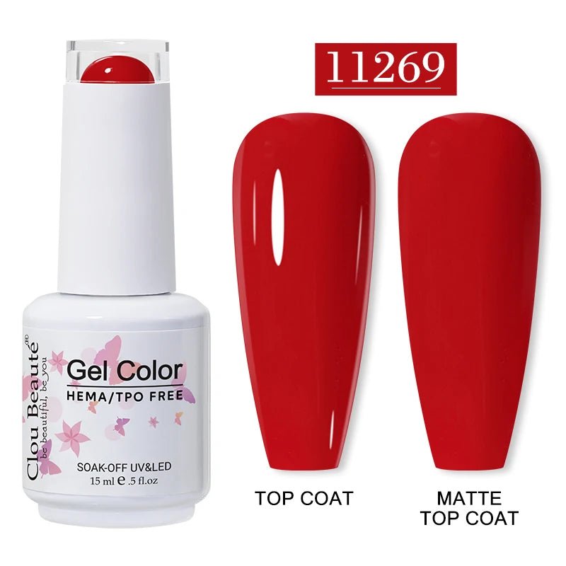 Clou Beaute 15ml HEMA TPO gratuit Gel Vernis à ongles Vernis Semi Permanent UV Nail Art Vernis Lakiery Hybrydowe manucure Gel Vernis - FATAONClou Beaute 15ml HEMA TPO gratuit Gel Vernis à ongles Vernis Semi Permanent UV Nail Art Vernis Lakiery Hybrydowe manucure Gel VernisBeauté femmeFATAON