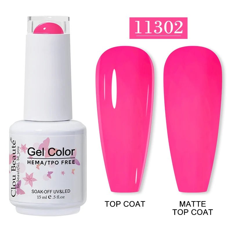 Clou Beaute 15ml HEMA TPO gratuit Gel Vernis à ongles Vernis Semi Permanent UV Nail Art Vernis Lakiery Hybrydowe manucure Gel Vernis - FATAONClou Beaute 15ml HEMA TPO gratuit Gel Vernis à ongles Vernis Semi Permanent UV Nail Art Vernis Lakiery Hybrydowe manucure Gel VernisBeauté femmeFATAON