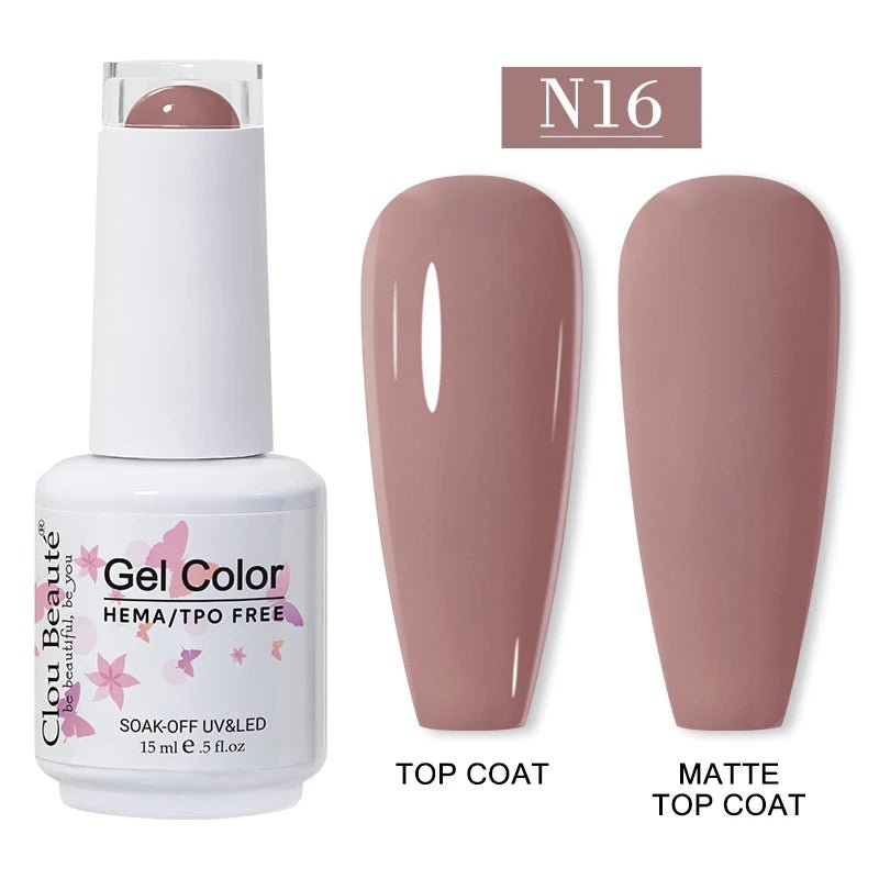 Clou Beaute 15ml HEMA TPO gratuit Gel Vernis à ongles Vernis Semi Permanent UV Nail Art Vernis Lakiery Hybrydowe manucure Gel Vernis - FATAONClou Beaute 15ml HEMA TPO gratuit Gel Vernis à ongles Vernis Semi Permanent UV Nail Art Vernis Lakiery Hybrydowe manucure Gel VernisBeauté femmeFATAON