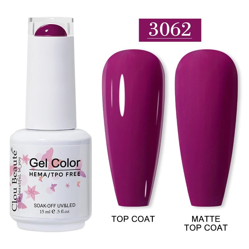 Clou Beaute 15ml HEMA TPO gratuit Gel Vernis à ongles Vernis Semi Permanent UV Nail Art Vernis Lakiery Hybrydowe manucure Gel Vernis - FATAONClou Beaute 15ml HEMA TPO gratuit Gel Vernis à ongles Vernis Semi Permanent UV Nail Art Vernis Lakiery Hybrydowe manucure Gel VernisBeauté femmeFATAON