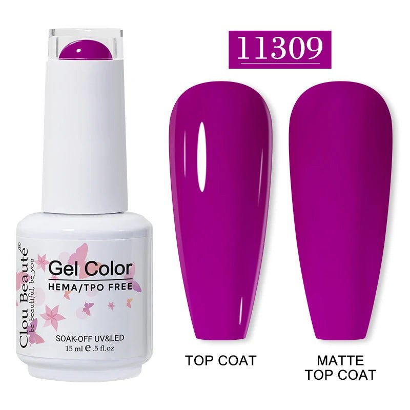 Clou Beaute 15ml HEMA TPO gratuit Gel Vernis à ongles Vernis Semi Permanent UV Nail Art Vernis Lakiery Hybrydowe manucure Gel Vernis - FATAONClou Beaute 15ml HEMA TPO gratuit Gel Vernis à ongles Vernis Semi Permanent UV Nail Art Vernis Lakiery Hybrydowe manucure Gel VernisBeauté femmeFATAON