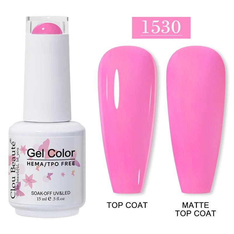 Clou Beaute 15ml HEMA TPO gratuit Gel Vernis à ongles Vernis Semi Permanent UV Nail Art Vernis Lakiery Hybrydowe manucure Gel Vernis - FATAONClou Beaute 15ml HEMA TPO gratuit Gel Vernis à ongles Vernis Semi Permanent UV Nail Art Vernis Lakiery Hybrydowe manucure Gel VernisBeauté femmeFATAON