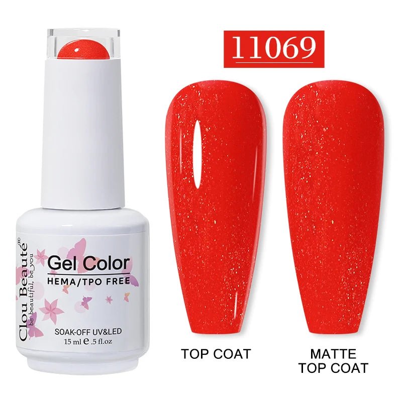 Clou Beaute 15ml HEMA TPO gratuit Gel Vernis à ongles Vernis Semi Permanent UV Nail Art Vernis Lakiery Hybrydowe manucure Gel Vernis - FATAONClou Beaute 15ml HEMA TPO gratuit Gel Vernis à ongles Vernis Semi Permanent UV Nail Art Vernis Lakiery Hybrydowe manucure Gel VernisBeauté femmeFATAON