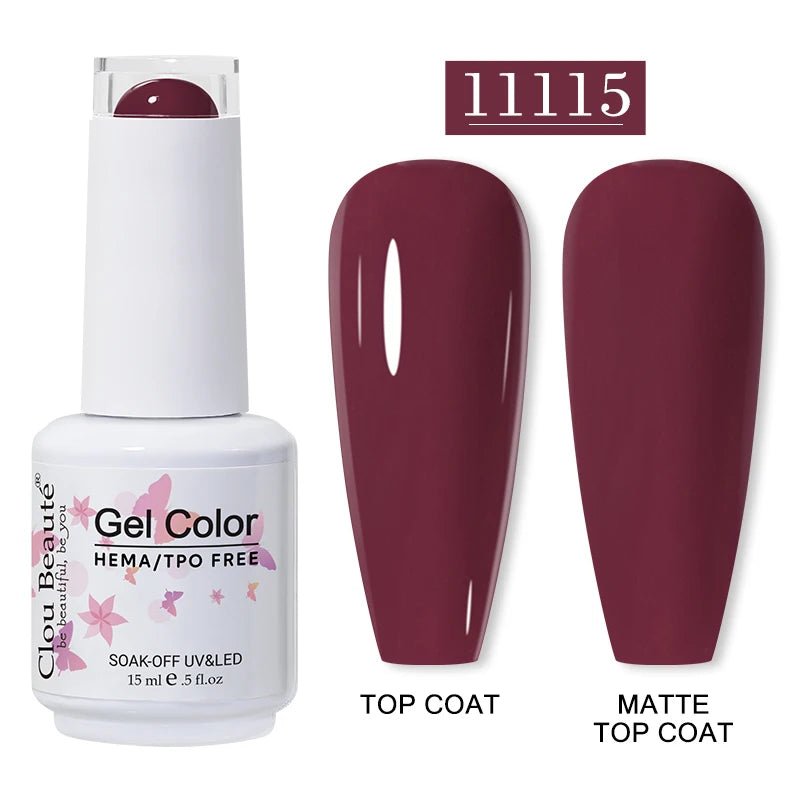 Clou Beaute 15ml HEMA TPO gratuit Gel Vernis à ongles Vernis Semi Permanent UV Nail Art Vernis Lakiery Hybrydowe manucure Gel Vernis - FATAONClou Beaute 15ml HEMA TPO gratuit Gel Vernis à ongles Vernis Semi Permanent UV Nail Art Vernis Lakiery Hybrydowe manucure Gel VernisBeauté femmeFATAON