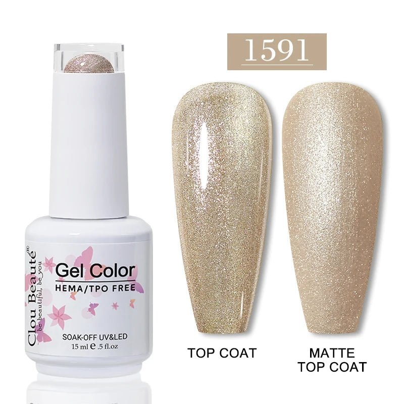 Clou Beaute 15ml HEMA TPO gratuit Gel Vernis à ongles Vernis Semi Permanent UV Nail Art Vernis Lakiery Hybrydowe manucure Gel Vernis - FATAONClou Beaute 15ml HEMA TPO gratuit Gel Vernis à ongles Vernis Semi Permanent UV Nail Art Vernis Lakiery Hybrydowe manucure Gel VernisBeauté femmeFATAON
