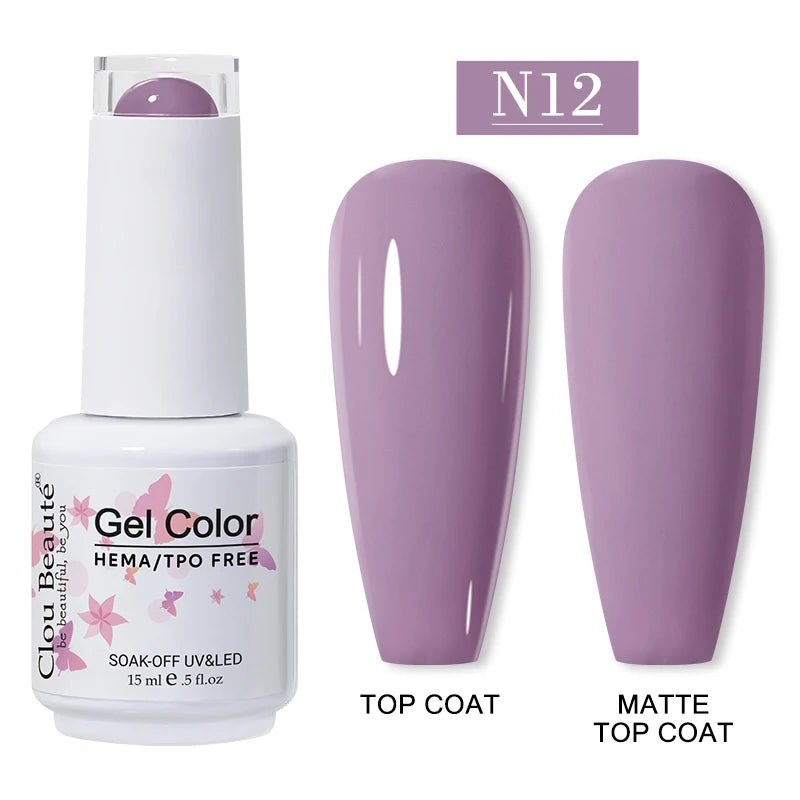 Clou Beaute 15ml HEMA TPO gratuit Gel Vernis à ongles Vernis Semi Permanent UV Nail Art Vernis Lakiery Hybrydowe manucure Gel Vernis - FATAONClou Beaute 15ml HEMA TPO gratuit Gel Vernis à ongles Vernis Semi Permanent UV Nail Art Vernis Lakiery Hybrydowe manucure Gel VernisBeauté femmeFATAON