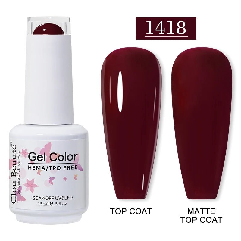 Clou Beaute 15ml HEMA TPO gratuit Gel Vernis à ongles Vernis Semi Permanent UV Nail Art Vernis Lakiery Hybrydowe manucure Gel Vernis - FATAONClou Beaute 15ml HEMA TPO gratuit Gel Vernis à ongles Vernis Semi Permanent UV Nail Art Vernis Lakiery Hybrydowe manucure Gel VernisBeauté femmeFATAON