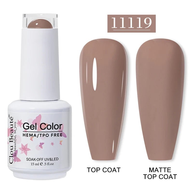 Clou Beaute 15ml HEMA TPO gratuit Gel Vernis à ongles Vernis Semi Permanent UV Nail Art Vernis Lakiery Hybrydowe manucure Gel Vernis - FATAONClou Beaute 15ml HEMA TPO gratuit Gel Vernis à ongles Vernis Semi Permanent UV Nail Art Vernis Lakiery Hybrydowe manucure Gel VernisBeauté femmeFATAON