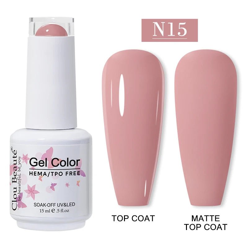 Clou Beaute 15ml HEMA TPO gratuit Gel Vernis à ongles Vernis Semi Permanent UV Nail Art Vernis Lakiery Hybrydowe manucure Gel Vernis - FATAONClou Beaute 15ml HEMA TPO gratuit Gel Vernis à ongles Vernis Semi Permanent UV Nail Art Vernis Lakiery Hybrydowe manucure Gel VernisBeauté femmeFATAON