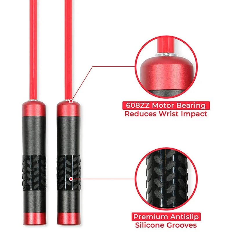 Corde à sauter lestée réglable de 3M, corde à sauter lourde pour l'entraînement, le Fitness, poignées à roulement à billes sans enchevêtrement, corde à sauter de vitesse pour salle de sport - FATAONCorde à sauter lestée réglable de 3M, corde à sauter lourde pour l'entraînement, le Fitness, poignées à roulement à billes sans enchevêtrement, corde à sauter de vitesse pour salle de sportFitness & SportFATAON