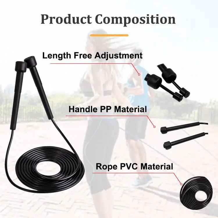 Corde à Sauter PVC Professionnelle 2.8M — Adulte, Enfant, Vitesse & Fitness - FATAONCorde à Sauter PVC Professionnelle 2.8M — Adulte, Enfant, Vitesse & FitnessMatériel sportifFATAON