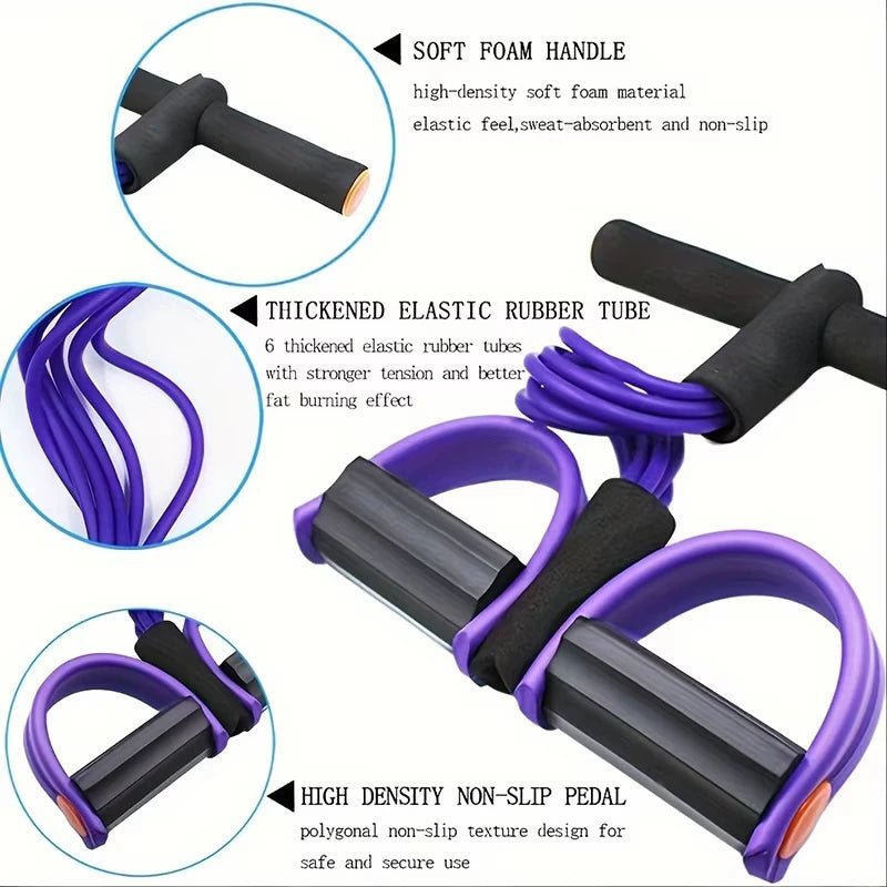 Corde de Tension multifonction, 6 tubes élastiques, extracteur de pédale de Yoga, bande de résistance, corde de Tension en Latex naturel, équipement de Fitness - FATAONCorde de Tension multifonction, 6 tubes élastiques, extracteur de pédale de Yoga, bande de résistance, corde de Tension en Latex naturel, équipement de FitnessFitness & SportFATAON