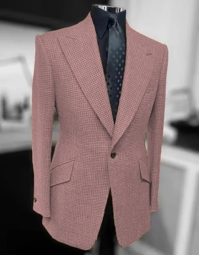 Costumes pied-de-poule pour hommes, blazer, automne hiver, décontracté, vert, Slim Fit, Tuxedos de marié pour fête de mariage, veste, manteaux de Sport - FATAONCostumes pied-de-poule pour hommes, blazer, automne hiver, décontracté, vert, Slim Fit, Tuxedos de marié pour fête de mariage, veste, manteaux de SportMode HommeFATAON