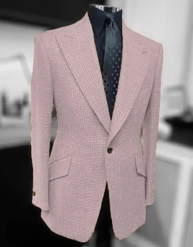 Costumes pied-de-poule pour hommes, blazer, automne hiver, décontracté, vert, Slim Fit, Tuxedos de marié pour fête de mariage, veste, manteaux de Sport - FATAONCostumes pied-de-poule pour hommes, blazer, automne hiver, décontracté, vert, Slim Fit, Tuxedos de marié pour fête de mariage, veste, manteaux de SportMode HommeFATAON