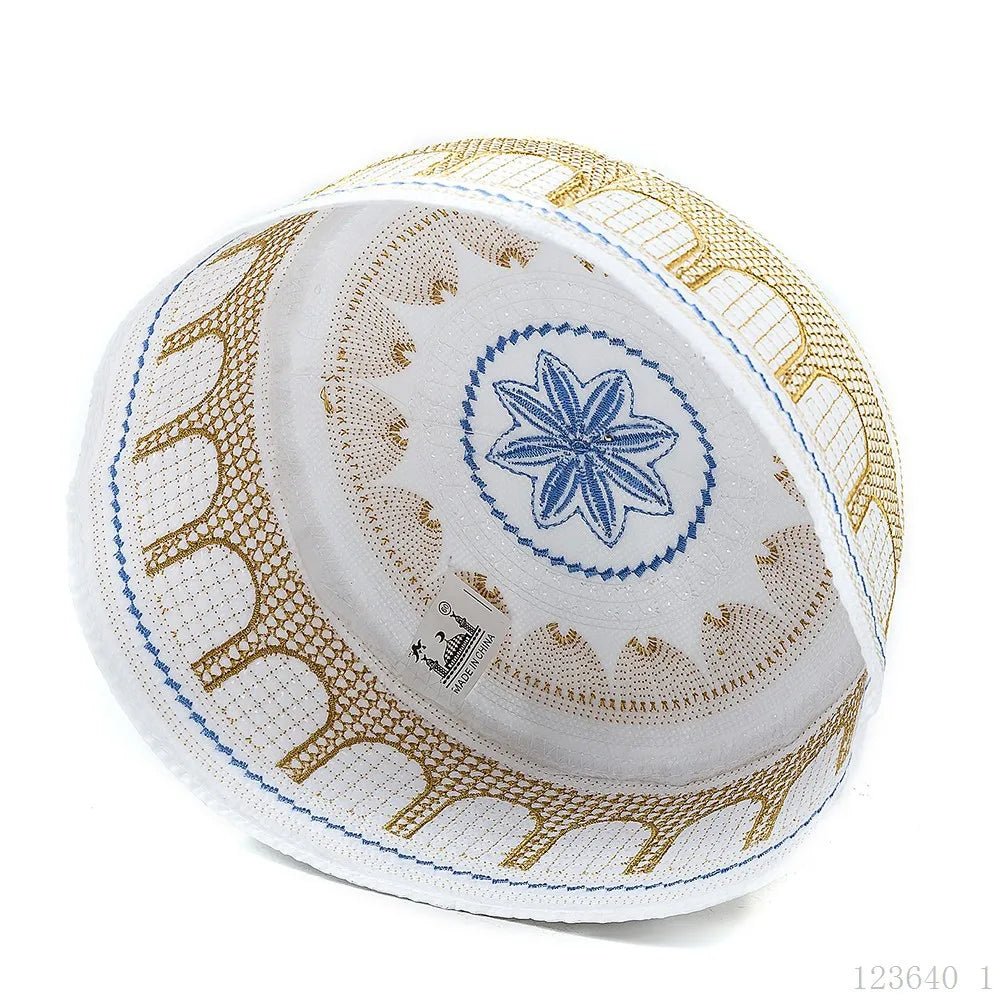 Coton broderie hommes musulmans casquettes de prière loisirs arabie saoudite chapeau islamique hommes foulard Topkippot Turban Islam casquette juive - FATAONCoton broderie hommes musulmans casquettes de prière loisirs arabie saoudite chapeau islamique hommes foulard Topkippot Turban Islam casquette juiveMode HommeFATAON