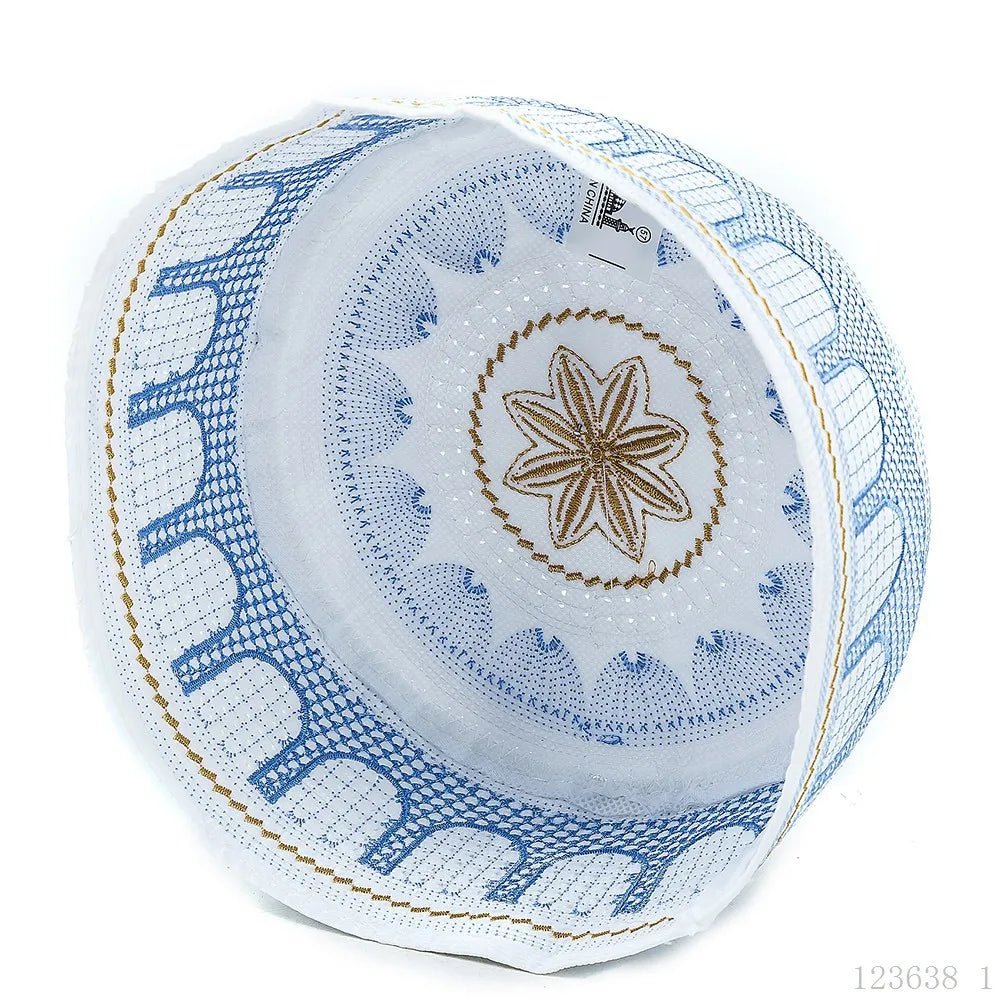 Coton broderie hommes musulmans casquettes de prière loisirs arabie saoudite chapeau islamique hommes foulard Topkippot Turban Islam casquette juive - FATAONCoton broderie hommes musulmans casquettes de prière loisirs arabie saoudite chapeau islamique hommes foulard Topkippot Turban Islam casquette juiveMode HommeFATAON