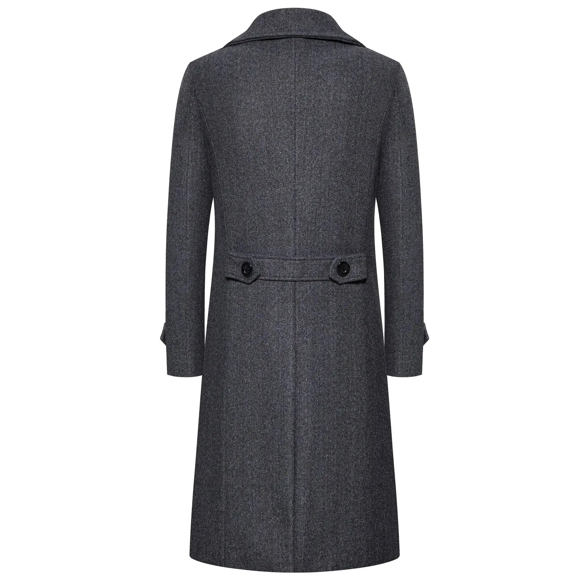 Coupe-vent long en laine à double boutonnage pour hommes, col rabattu, coupe couvertes, vêtements d'extérieur pour hommes, mode printemps, automne - FATAONCoupe-vent long en laine à double boutonnage pour hommes, col rabattu, coupe couvertes, vêtements d'extérieur pour hommes, mode printemps, automneMode HommeFATAON