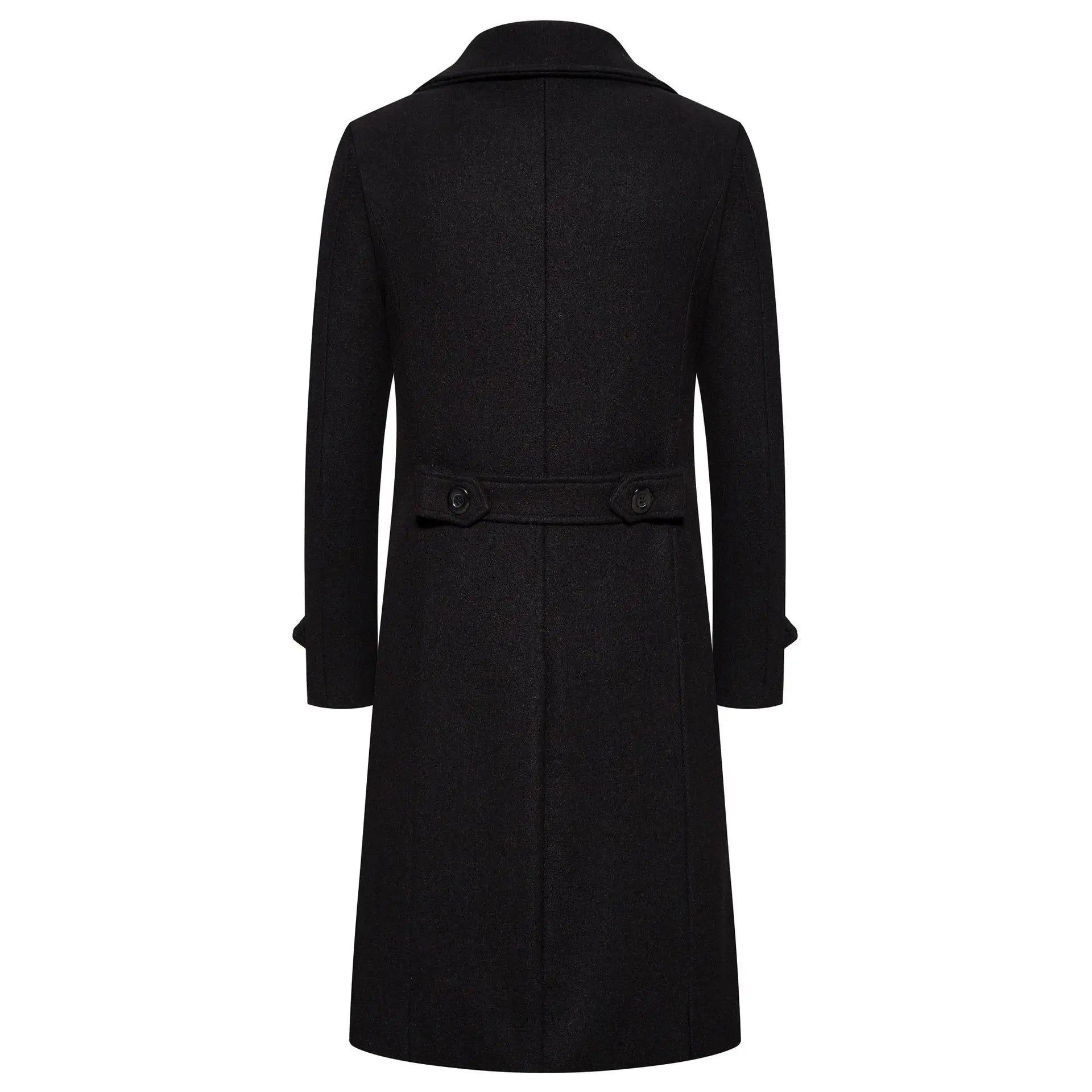 Coupe-vent long en laine à double boutonnage pour hommes, col rabattu, coupe couvertes, vêtements d'extérieur pour hommes, mode printemps, automne - FATAONCoupe-vent long en laine à double boutonnage pour hommes, col rabattu, coupe couvertes, vêtements d'extérieur pour hommes, mode printemps, automneMode HommeFATAON