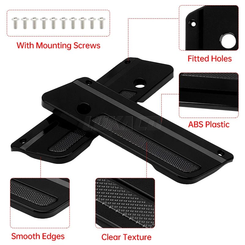 Couvercles de loquet de sacoche de moto noirs, accessoires pour Harley Touring Electra Street Glide Road King FLH FLT FLHR FLTR 93-13 - FATAONCouvercles de loquet de sacoche de moto noirs, accessoires pour Harley Touring Electra Street Glide Road King FLH FLT FLHR FLTR 93-13Accessoires MotoFATAON