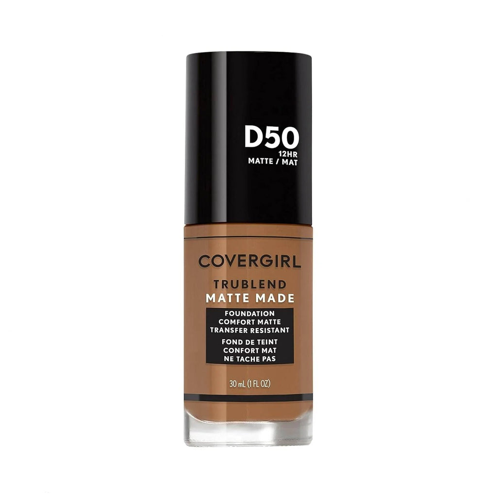 COVERGIRL Trublend Matte Made Liquid Foundation, Deep Golden D50, 1.01 Fl Oz (Pack of 1) - Fix & GoCOVERGIRL Trublend Matte Made Liquid Foundation, Deep Golden D50, 1.01 Fl Oz (Pack of 1)Fix & Go
