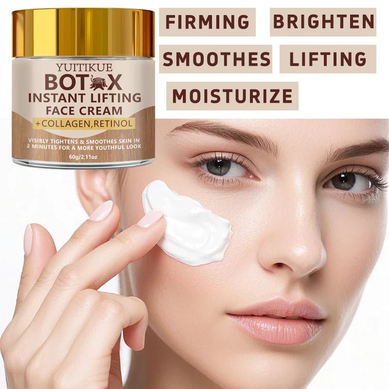 Crème pour le visage YUITIKUE Botax - Effet liftant instantané - Avec collagène et rétinol - Hydrate et lisse la peau en profondeur - 60g - FATAONCrème pour le visage YUITIKUE Botax - Effet liftant instantané - Avec collagène et rétinol - Hydrate et lisse la peau en profondeur - 60gBeauty & CosmétiquesFATAON