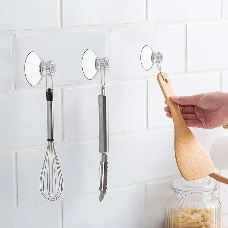 Crochet à ventouse Transparent de 50mm, avec vis métallique, fenêtre en verre, tête de champignon, ventouse murale, support suspendu pour porte, ventouse forte - FATAONCrochet à ventouse Transparent de 50mm, avec vis métallique, fenêtre en verre, tête de champignon, ventouse murale, support suspendu pour porte, ventouse forteSolutions MaisonFATAON