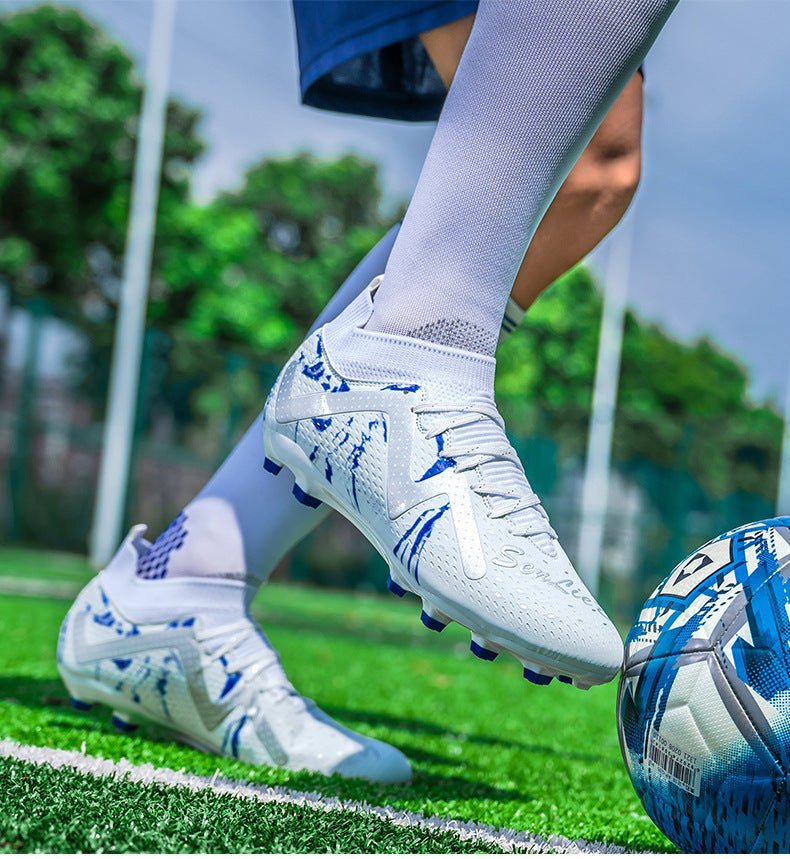 Cross-Border Amazon High-Top Soccer Shoes for Boys and Adults, Long-Spiked Tf Cleats, Competition Children's Training Soccer Shoes - FATAONCross-Border Amazon High-Top Soccer Shoes for Boys and Adults, Long-Spiked Tf Cleats, Competition Children's Training Soccer ShoesFitness & SportFATAON