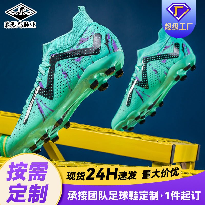 Cross-Border Amazon High-Top Soccer Shoes for Boys and Adults, Long-Spiked Tf Cleats, Competition Children's Training Soccer Shoes - FATAONCross-Border Amazon High-Top Soccer Shoes for Boys and Adults, Long-Spiked Tf Cleats, Competition Children's Training Soccer ShoesFitness & SportFATAON