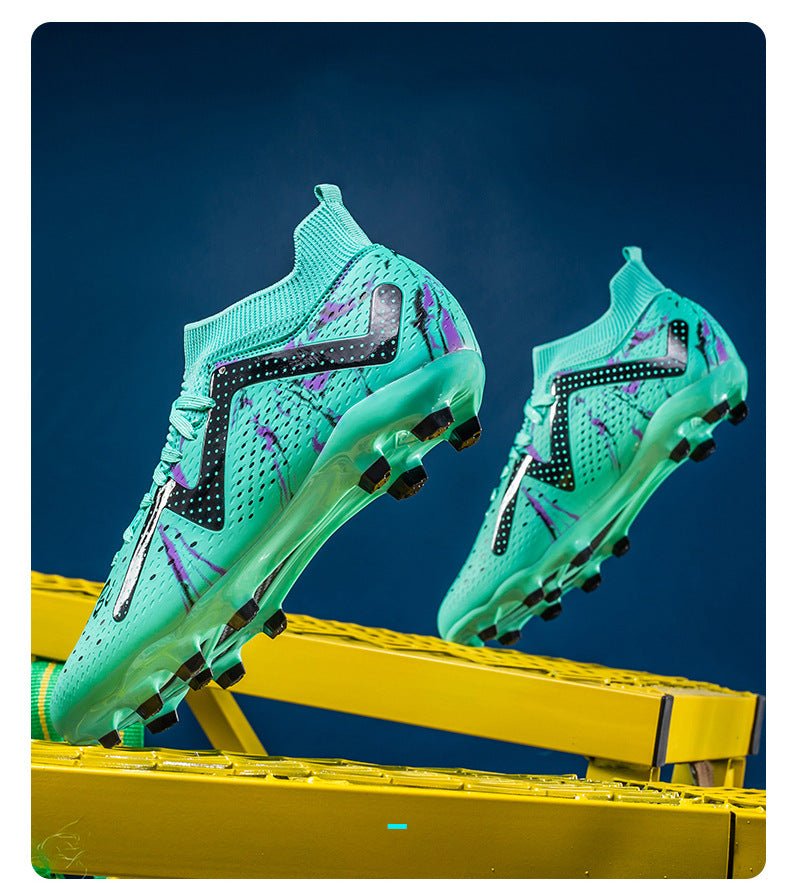 Cross-Border Amazon High-Top Soccer Shoes for Boys and Adults, Long-Spiked Tf Cleats, Competition Children's Training Soccer Shoes - FATAONCross-Border Amazon High-Top Soccer Shoes for Boys and Adults, Long-Spiked Tf Cleats, Competition Children's Training Soccer ShoesFitness & SportFATAON