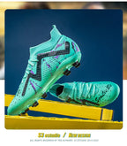 Cross-Border Amazon High-Top Soccer Shoes for Boys and Adults, Long-Spiked Tf Cleats, Competition Children's Training Soccer Shoes - FATAONCross-Border Amazon High-Top Soccer Shoes for Boys and Adults, Long-Spiked Tf Cleats, Competition Children's Training Soccer ShoesFitness & SportFATAON