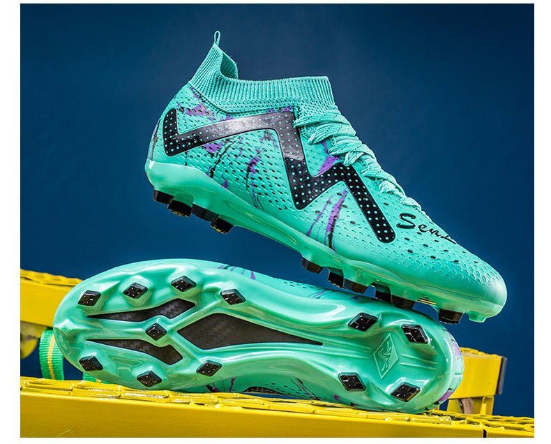 Cross-Border Amazon High-Top Soccer Shoes for Boys and Adults, Long-Spiked Tf Cleats, Competition Children's Training Soccer Shoes - FATAONCross-Border Amazon High-Top Soccer Shoes for Boys and Adults, Long-Spiked Tf Cleats, Competition Children's Training Soccer ShoesFitness & SportFATAON