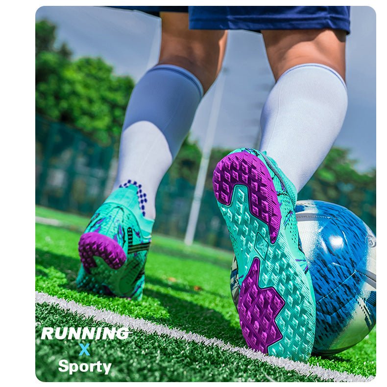 Cross-Border Amazon High-Top Soccer Shoes for Boys and Adults, Long-Spiked Tf Cleats, Competition Children's Training Soccer Shoes - FATAONCross-Border Amazon High-Top Soccer Shoes for Boys and Adults, Long-Spiked Tf Cleats, Competition Children's Training Soccer ShoesFitness & SportFATAON