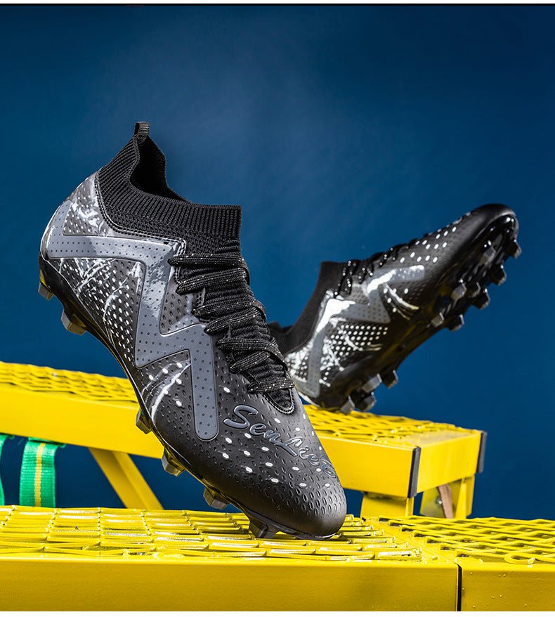 Cross-Border Amazon High-Top Soccer Shoes for Boys and Adults, Long-Spiked Tf Cleats, Competition Children's Training Soccer Shoes - FATAONCross-Border Amazon High-Top Soccer Shoes for Boys and Adults, Long-Spiked Tf Cleats, Competition Children's Training Soccer ShoesFitness & SportFATAON
