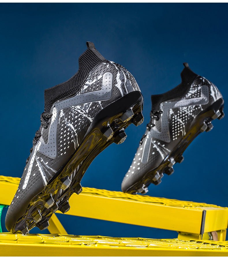 Cross-Border Amazon High-Top Soccer Shoes for Boys and Adults, Long-Spiked Tf Cleats, Competition Children's Training Soccer Shoes - FATAONCross-Border Amazon High-Top Soccer Shoes for Boys and Adults, Long-Spiked Tf Cleats, Competition Children's Training Soccer ShoesFitness & SportFATAON