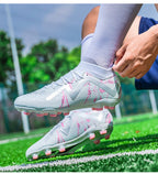 Cross-Border Amazon High-Top Soccer Shoes for Boys and Adults, Long-Spiked Tf Cleats, Competition Children's Training Soccer Shoes - FATAONCross-Border Amazon High-Top Soccer Shoes for Boys and Adults, Long-Spiked Tf Cleats, Competition Children's Training Soccer ShoesFitness & SportFATAON