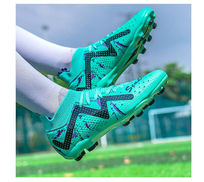 Cross-Border Amazon High-Top Soccer Shoes for Boys and Adults, Long-Spiked Tf Cleats, Competition Children's Training Soccer Shoes - FATAONCross-Border Amazon High-Top Soccer Shoes for Boys and Adults, Long-Spiked Tf Cleats, Competition Children's Training Soccer ShoesFitness & SportFATAON