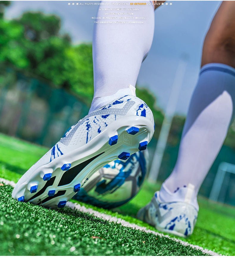 Cross-Border Amazon High-Top Soccer Shoes for Boys and Adults, Long-Spiked Tf Cleats, Competition Children's Training Soccer Shoes - FATAONCross-Border Amazon High-Top Soccer Shoes for Boys and Adults, Long-Spiked Tf Cleats, Competition Children's Training Soccer ShoesFitness & SportFATAON