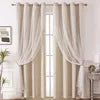 Cross-border for Exclusive Customized Polyester Lace Double-layer Sheer Curtains Grommet Left/Right Biparting Open Curtains - FATAONCross-border for Exclusive Customized Polyester Lace Double-layer Sheer Curtains Grommet Left/Right Biparting Open CurtainsSolutions MaisonFATAON