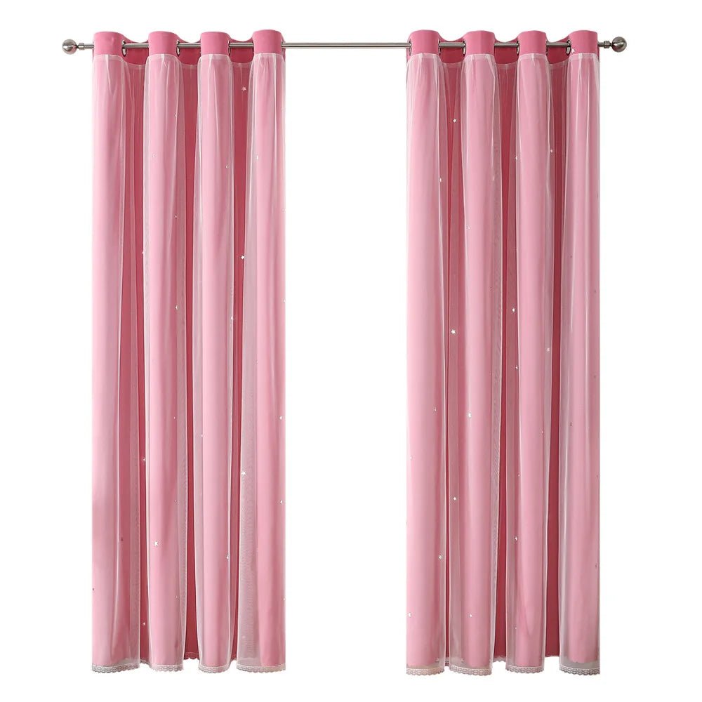 Cross-border for Exclusive Customized Polyester Lace Double-layer Sheer Curtains Grommet Left/Right Biparting Open Curtains - FATAONCross-border for Exclusive Customized Polyester Lace Double-layer Sheer Curtains Grommet Left/Right Biparting Open CurtainsSolutions MaisonFATAON
