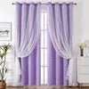 Cross-border for Exclusive Customized Polyester Lace Double-layer Sheer Curtains Grommet Left/Right Biparting Open Curtains - FATAONCross-border for Exclusive Customized Polyester Lace Double-layer Sheer Curtains Grommet Left/Right Biparting Open CurtainsSolutions MaisonFATAON